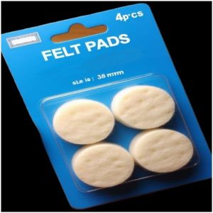 4 pieces of felt pads in a blue package